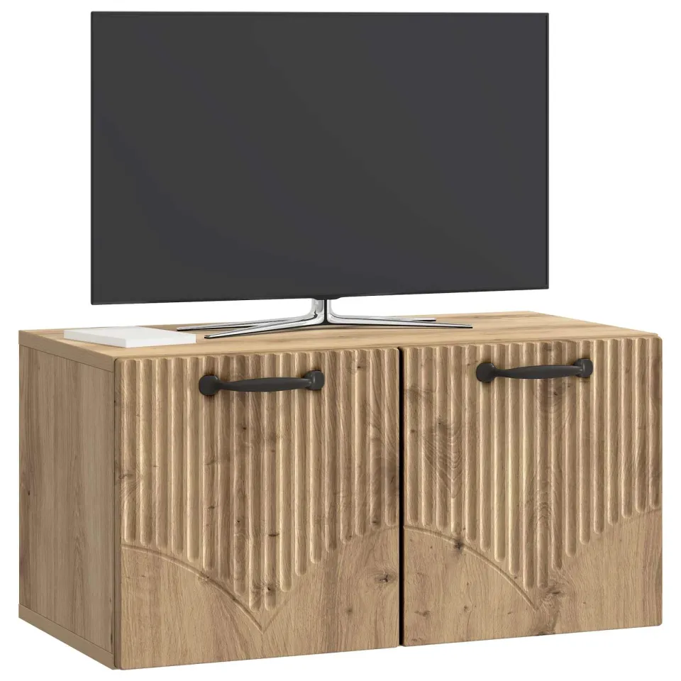 vidaXL Wandbeugel TV-kast 59,5 x 31 x 30 cm Artisanaal eiken Bruin