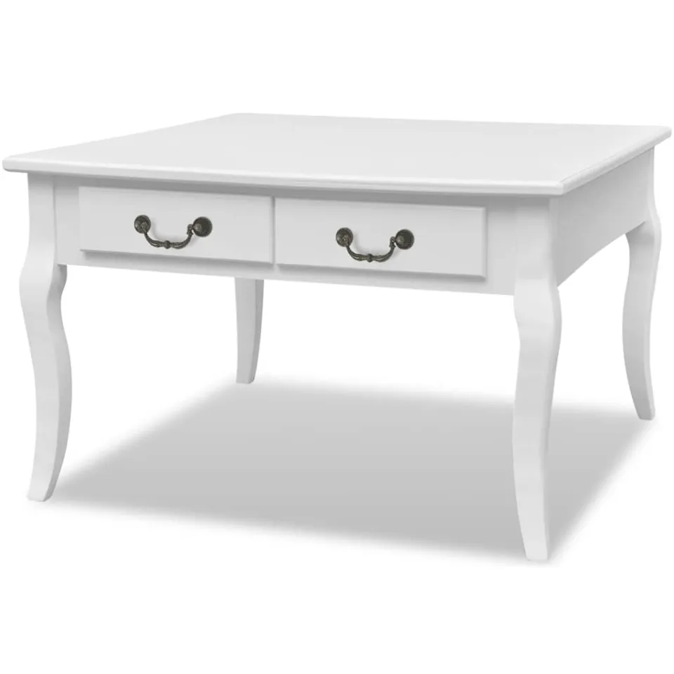 vidaXL Salontafel met 4 lades wit, foto 3