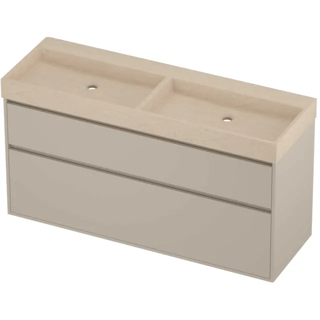Proline Evoli Badmeubelset Hardsteen Loft 140x46x75 cm Sand Stone Soft Linen Beige