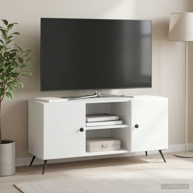 vidaXL TV-kast Wit 102 x 34,5 x 50 cm Bewerkt hout