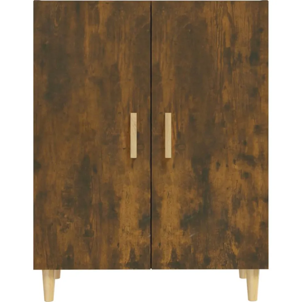 vidaXL Dressoir 70x34x90 cm bewerkt hout gerookt eikenkleurig, foto 4