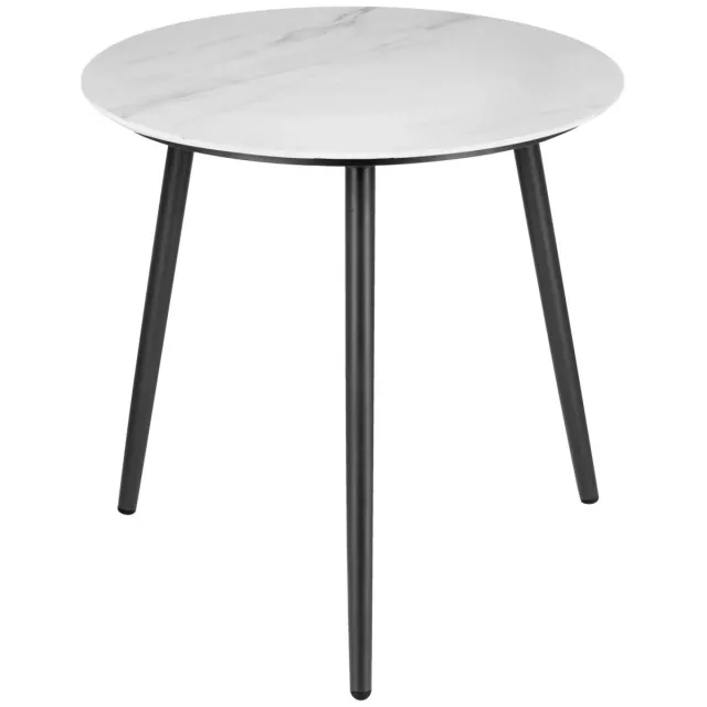 Vega Bijzettafel voor buiten Sando groot; 60x60 cm (ØxH); wit/antraciet; rond