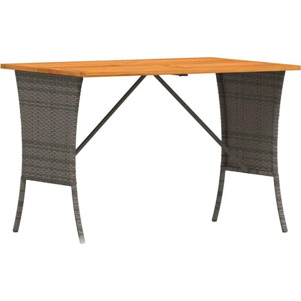 vidaXL 5-delige Loungeset met kussens poly rattan grijs, foto 4
