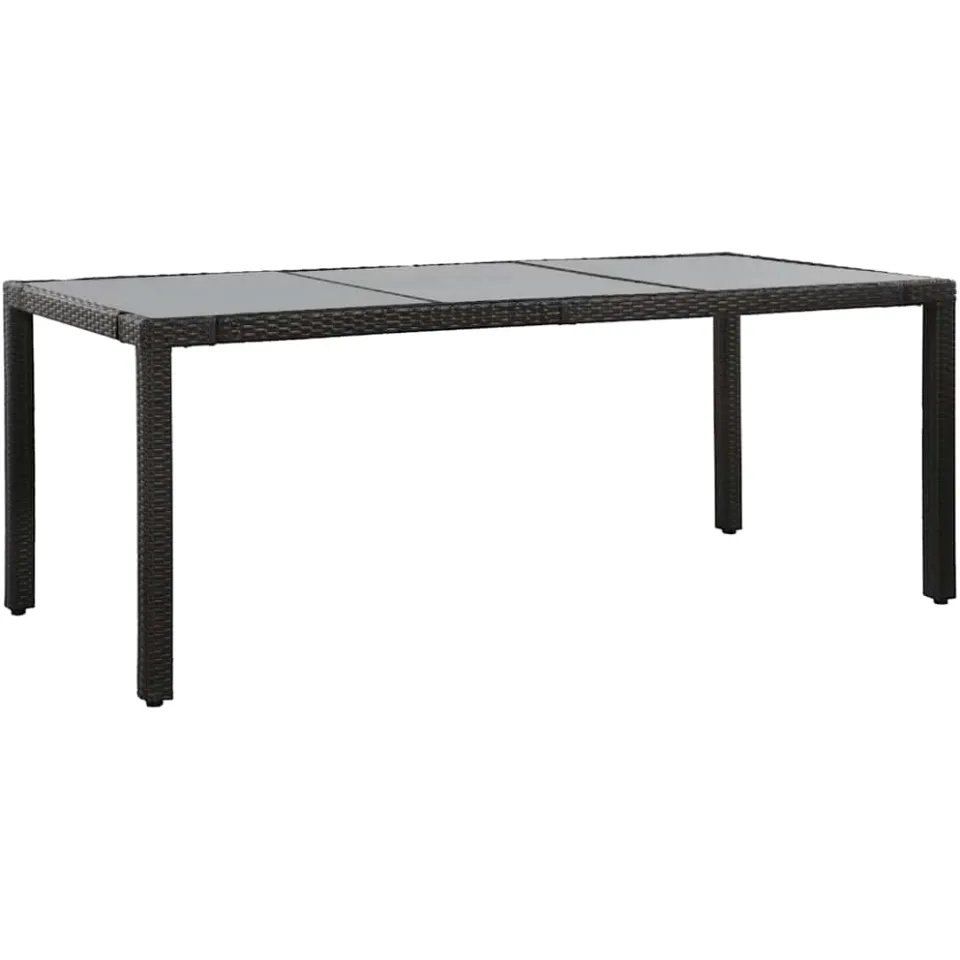 vidaXL 9-delige Tuinset poly rattan zwart, foto 2