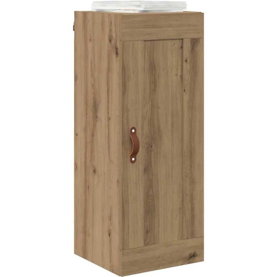 vidaXL Wandkast Artisan Eiken 34,5 x 34 x 90 cm Bewerkt hout Bruin