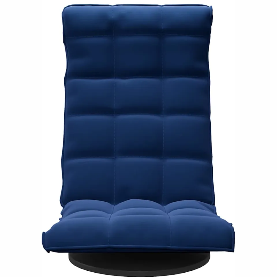 vidaXL Vloerstoel draaibaar fluweel blauw