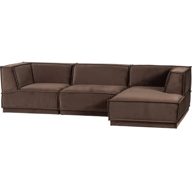 WOOOD Manu Chaise Longue Bank - Grove Chenille - Naturel - 73x286x160