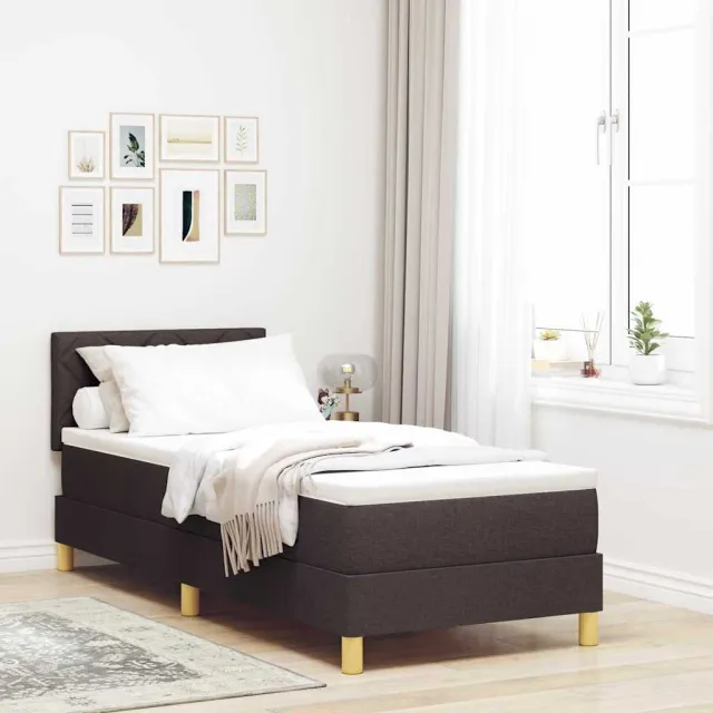 vidaXL LED Box Spring Bed met hoofdeinde Blauw 80 x 200 cm Stof