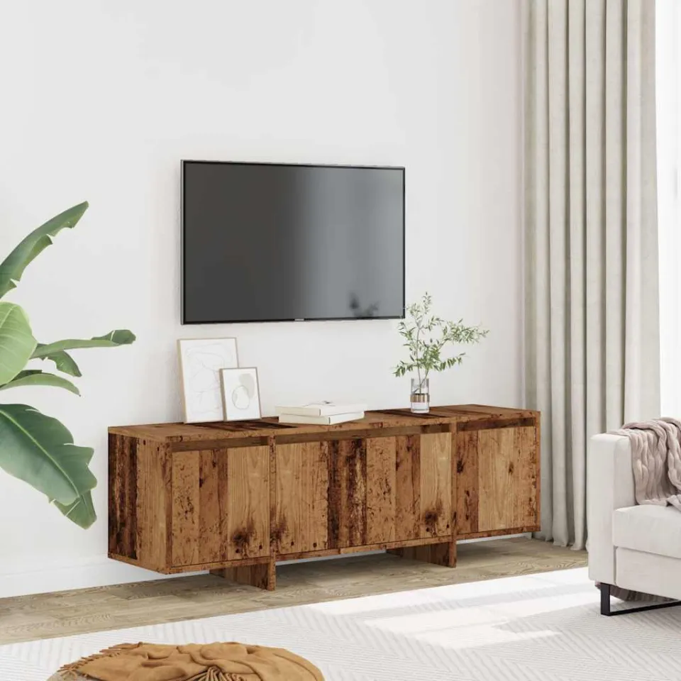 vidaXL Tv-meubel 120x30x40,5 cm bewerkt hout oud houtkleurig bruin, foto 3