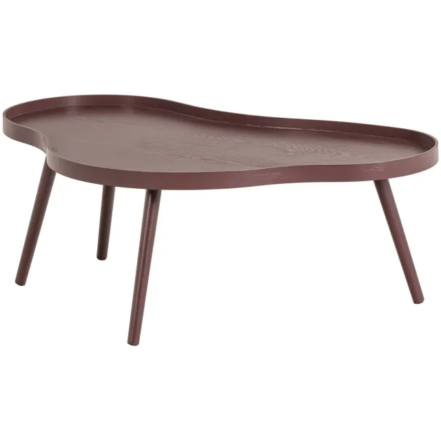 WOOOD Mae bijzettafel organisch langwerpig bordeauxrood burgundy red