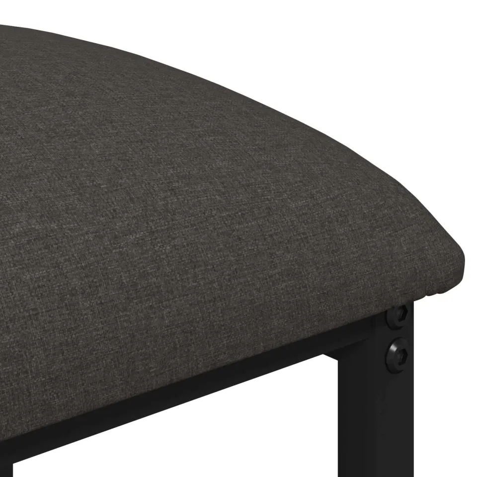 vidaXL Barkruk Donkergrijs 40 x 32 x 74 cm Bewerkt hout, foto 4