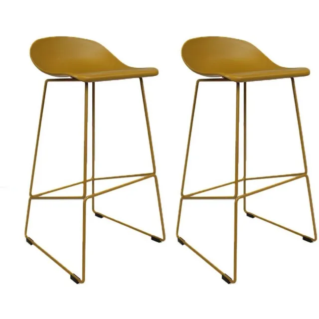 Bronx71 Barkruk Ellen geel Scandinavisch design 76 cm - barkrukken set van 2 - barstoel