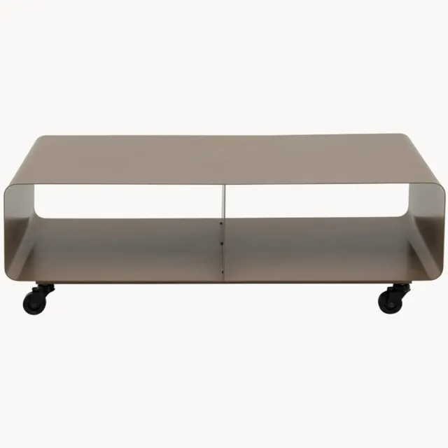 Kare Design Metalen tv-meubel Lounge M met wielen Taupe