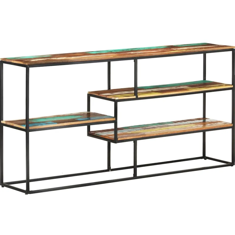 vidaXL Dressoir 150x30x75 cm massief gerecycled hout bruin, foto 3