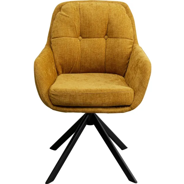 Kare Design Draaistoel met armleuningen Molly geel Kare Design
