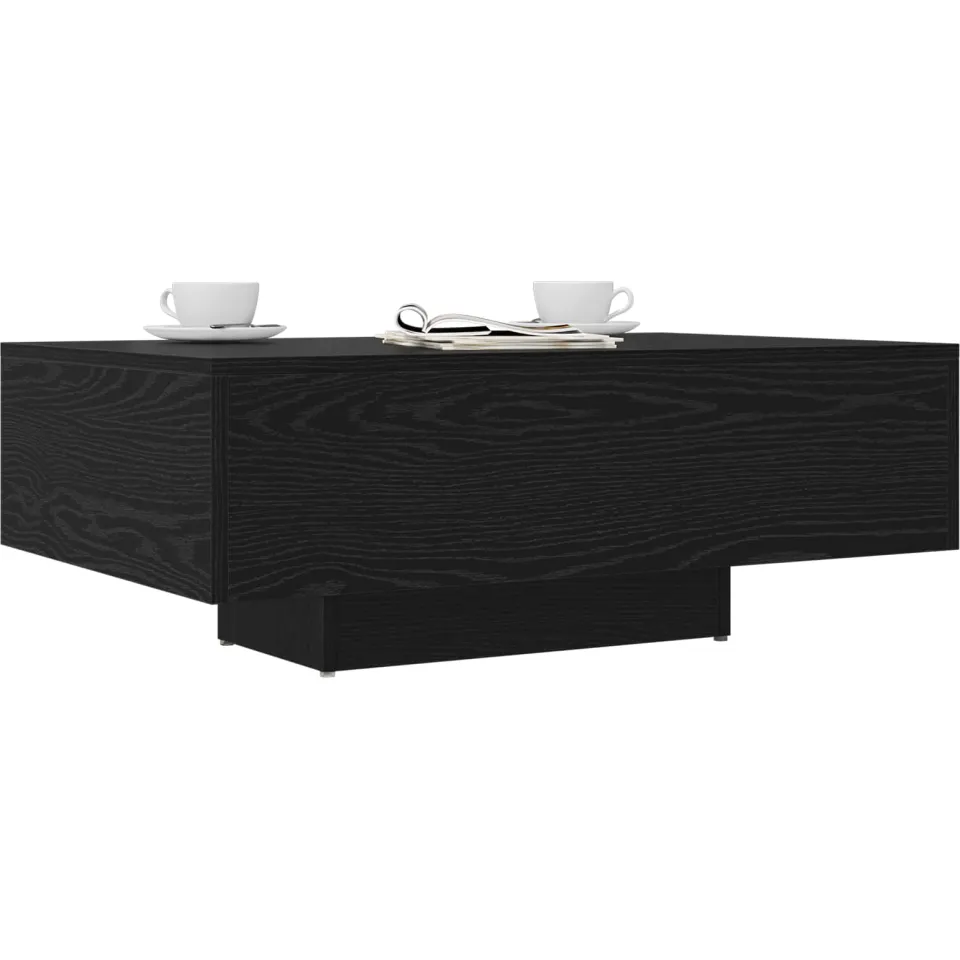 vidaXL Salontafel Zwart Eiken 85 x 55 x 31 cm