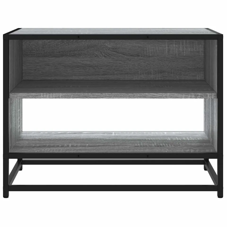 vidaXL Tv-meubel 61x40x46 cm bewerkt hout metaal grijs sonoma eiken, foto 4