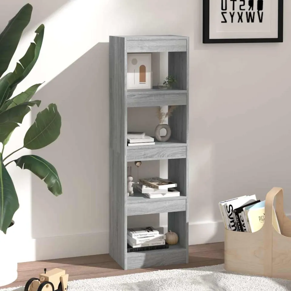 vidaXL Boekenkast/kamerscherm 40x30x135 cm grijs sonoma eikenkleurig, foto 3