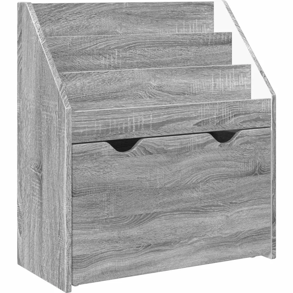 vidaXL Kinderen Boekenkast Grijs Sonoma 60 x 29,5 x 69 cm Bewerkt hout, foto 3