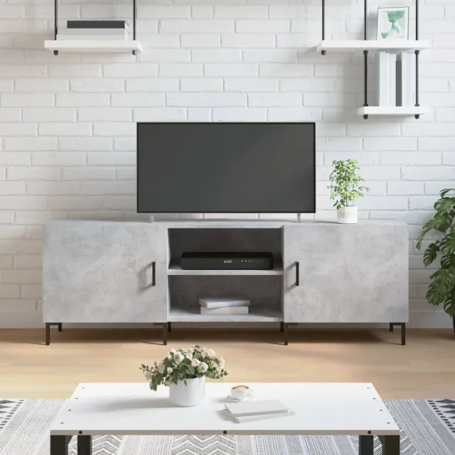 vidaXL Tv-meubel 150x30x50 cm bewerkt hout betongrijs grijs, foto 2