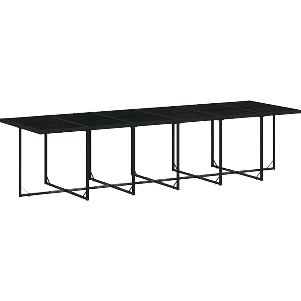 vidaXL 17-delige Tuinset met kussens poly rattan zwart, foto 4