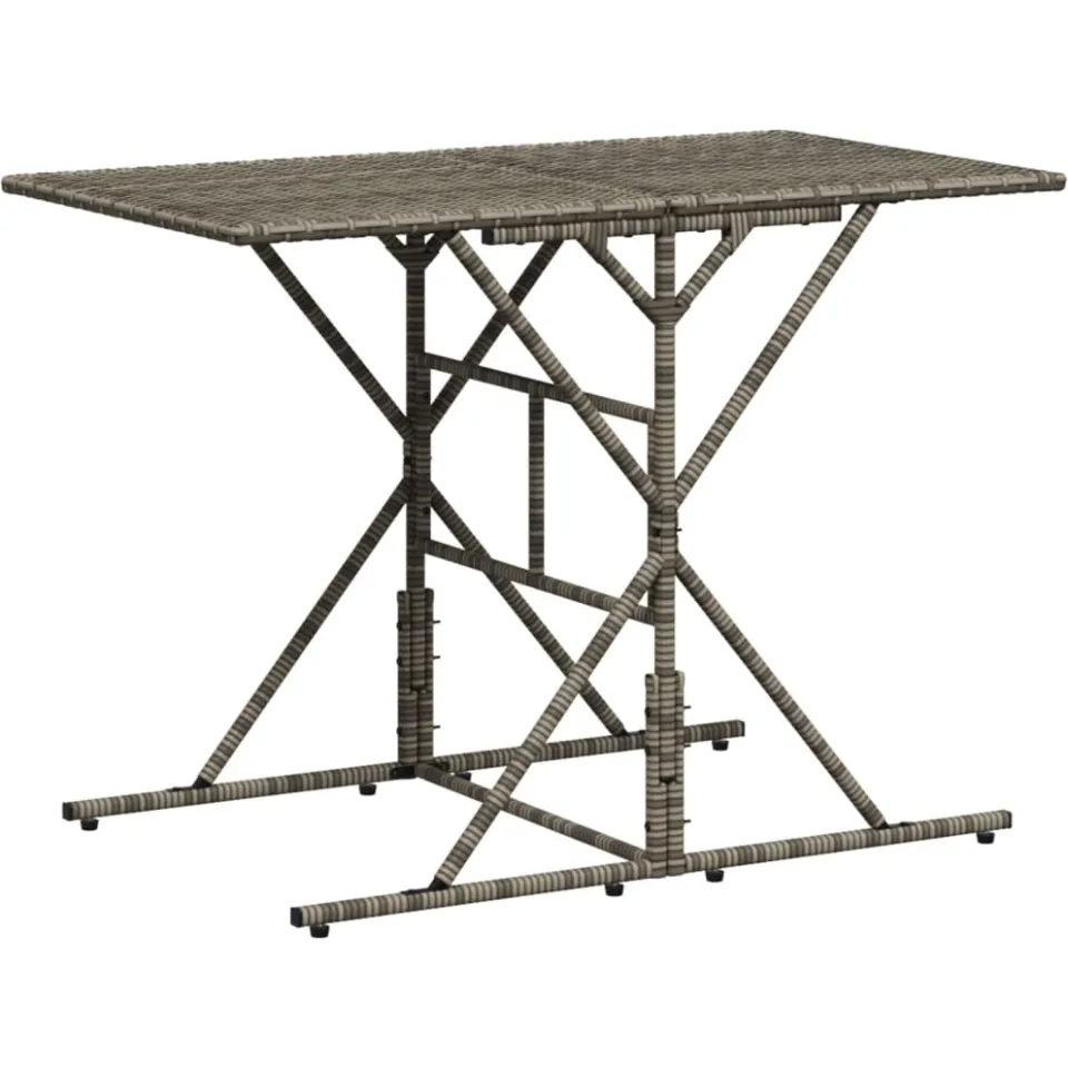 vidaXL 7-delige Tuinset met kussens poly rattan grijs, foto 3