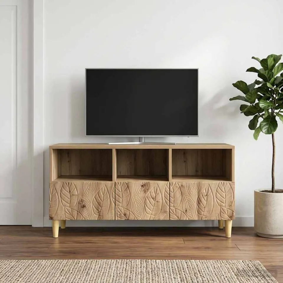 vidaXL TV-kast 102 x 34,5 x 50 cm Artisanaal eiken Bewerkt hout, foto 3