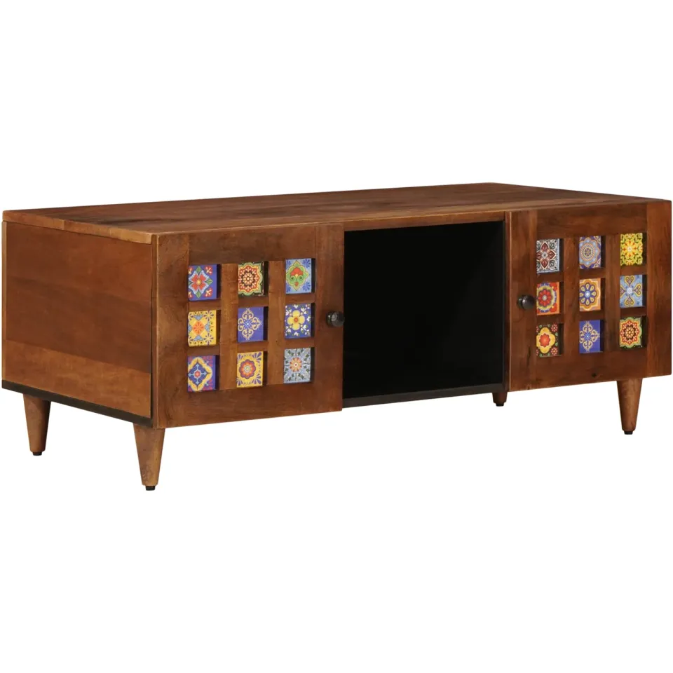 vidaXL Salontafel Bruin 100 x 54 x 40 cm Massief Mango Hout, foto 3
