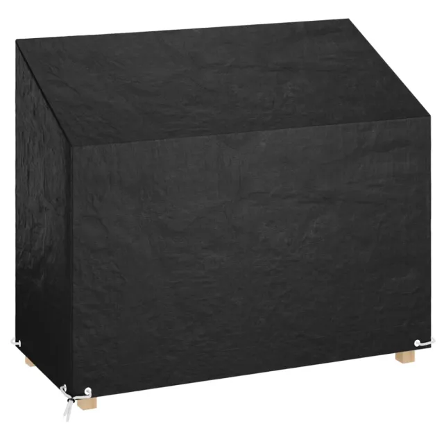 vidaXL Tuinbankhoes met 8 oogjes 160x70x70/88 cm polyetheen Zwart
