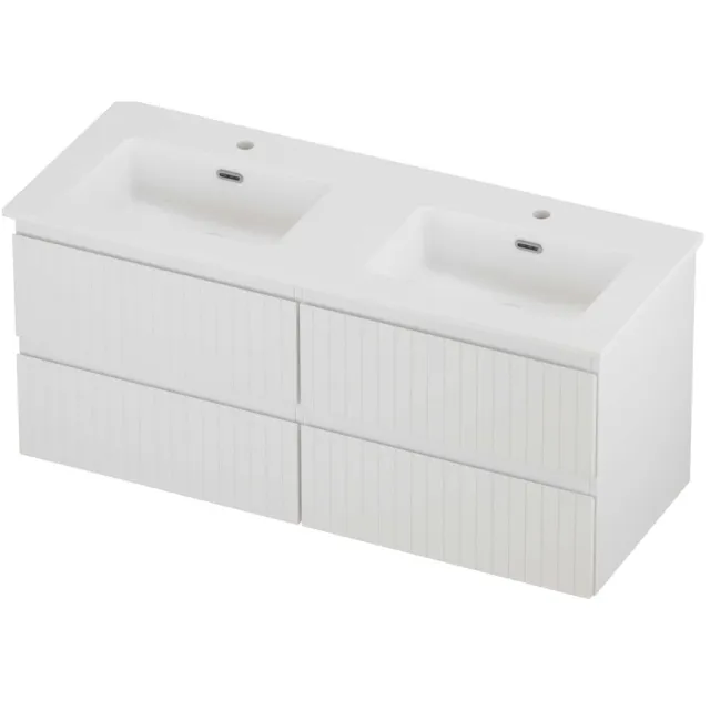 Proline Tribute Badmeubelset Porselein Elegant Symmetrisch 120x46x54 cm Mat White Mat Wit