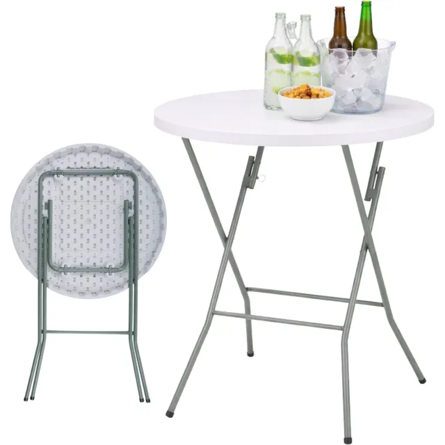 Lomera Statafel - Bartafel - Partytafel - Klaptafel - Opklaptafel - Inklapbare Statafel - Opvouwbare Statafel - Inklapbare Bartafel - Opvouwbare Bartafel - Ronde Statafel - Ronde Bartafel - Witte Statafel nvt