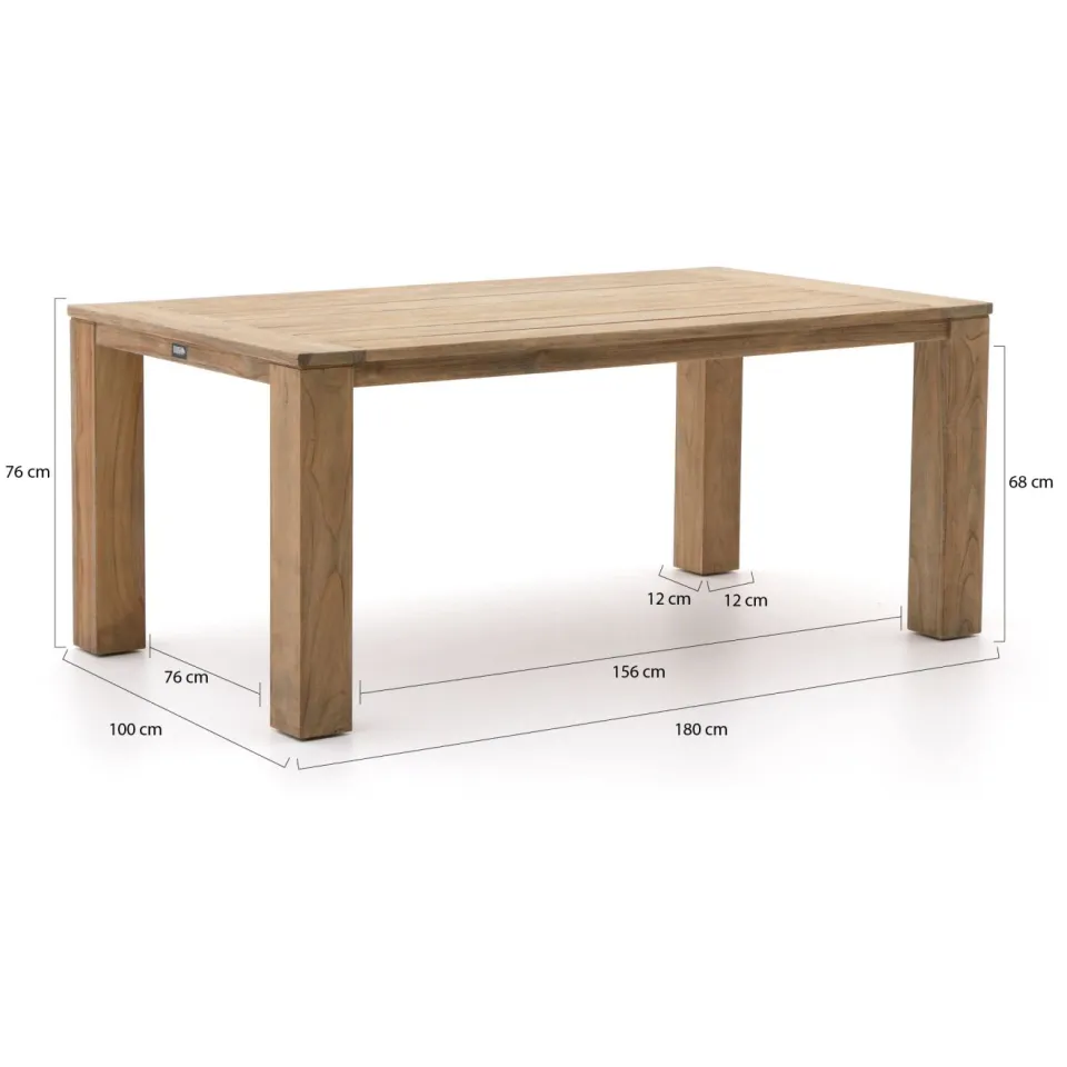 Intenso Furniture Intenso Umbria/ROUGH-X 180cm dining tuinset 5-delig verstelbaar bruin, foto 3