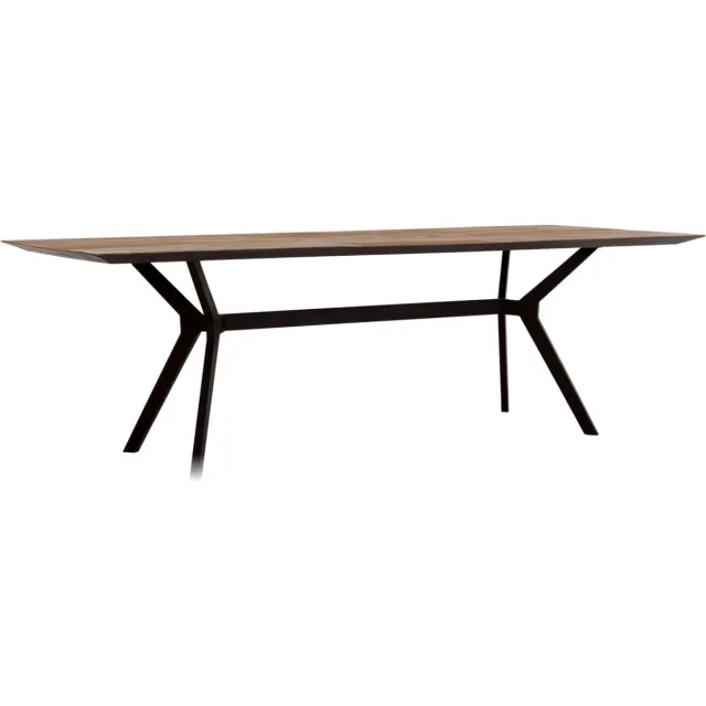 24Designs Metropole Eettafel - L225 X B95 X H78 Cm - Teakhout Bruin