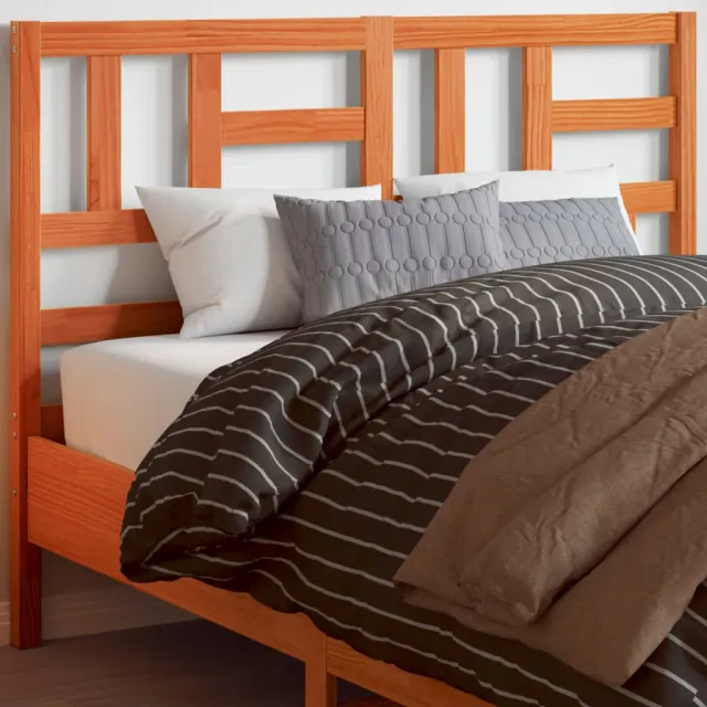 vidaXL Hoofdbord 150 cm massief grenenhout wasbruin