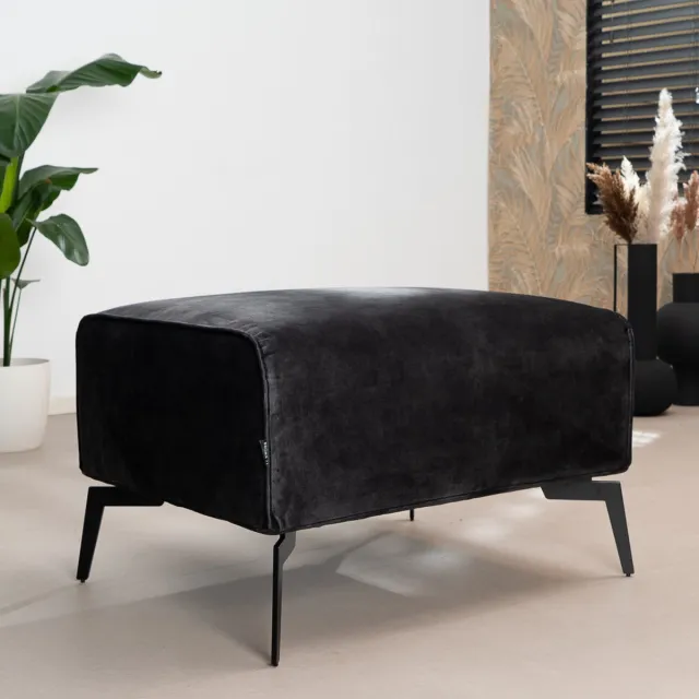 Bronx71 Hocker Vegas velvet antraciet