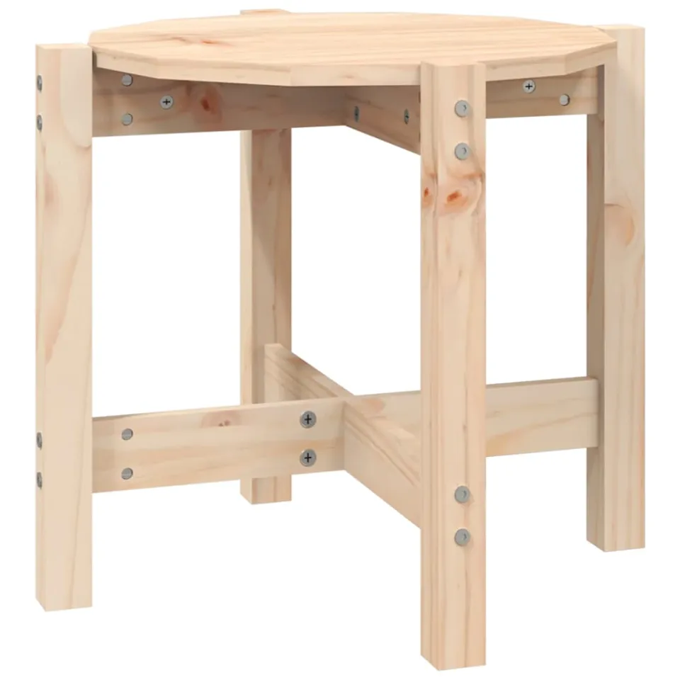 vidaXL Salontafel Ø 52,5x45 cm massief grenenhout Bruin
