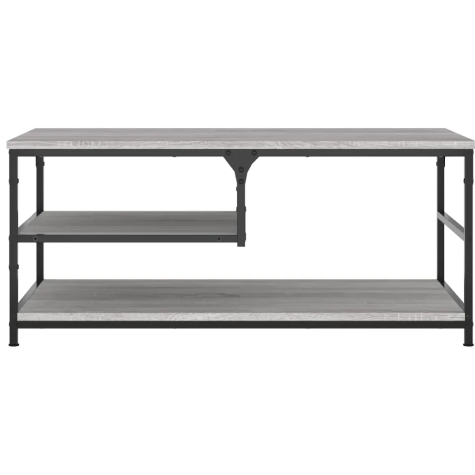 vidaXL Salontafel 90x49x40 cm bewerkt hout grijs sonoma eikenkleurig, foto 3