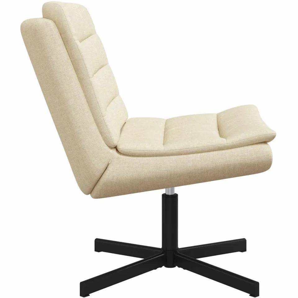 vidaXL Draaistoel Crème 63 x 75 x 76 cm Stof, foto 3