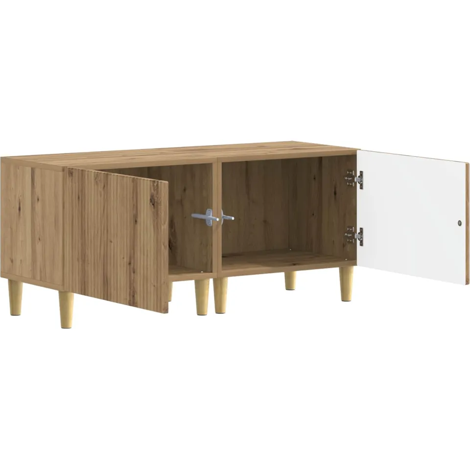 vidaXL Tv-meubel Artisanaal eiken Bewerkt hout Bruin