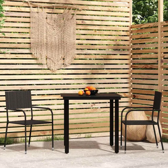 vidaXL 3-delige Tuinset zwart, foto 2