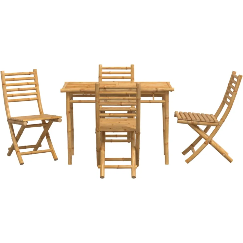 vidaXL 5-delige Tuinset bamboe Bruin