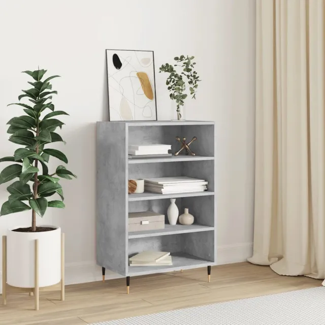 vidaXL Hoge kast 57x35x90 cm bewerkt hout betongrijs grijs, foto 2