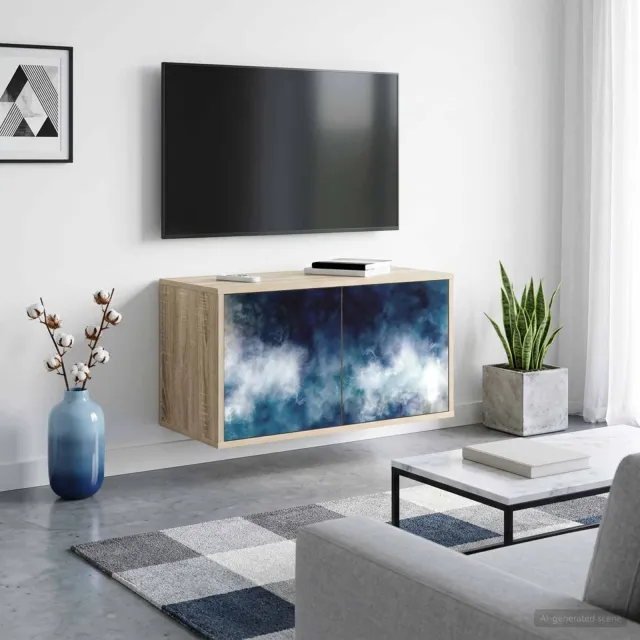vidaXL Wandgemonteerd tv-meubel RAALTE 69 x 33 x 40 cm Sonoma Eiken Bruin