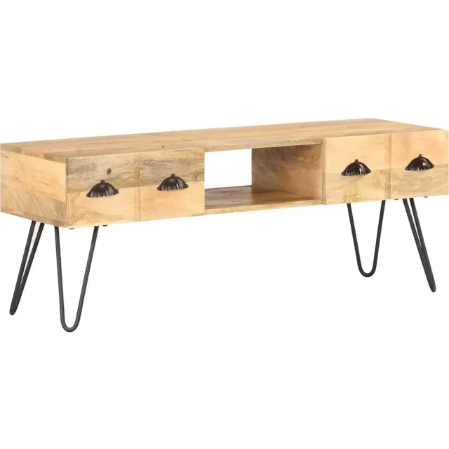 vidaXL Tv-meubel 120x35x45 cm massief mangohout Bruin