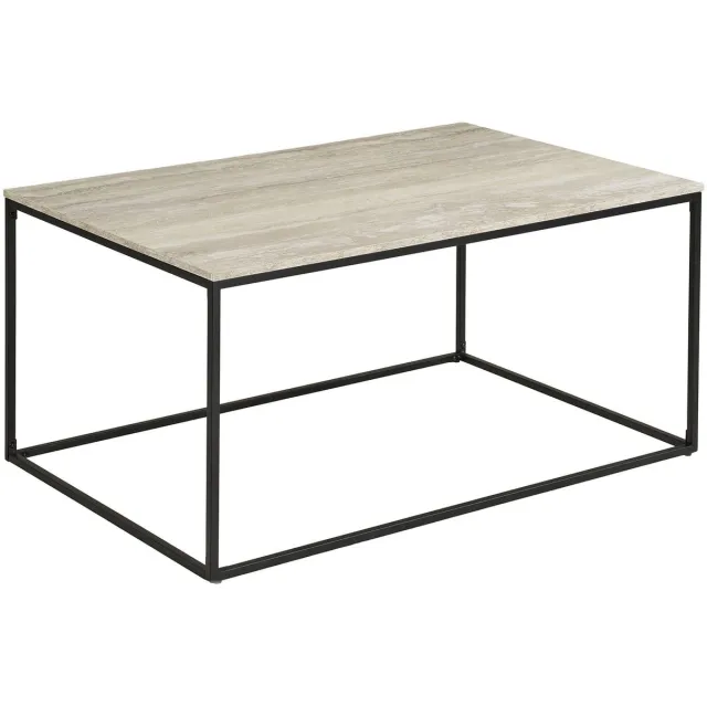 House Nordic Salontafel Vita - Rechthoekig Zwart Travertin - 90x60x45cm