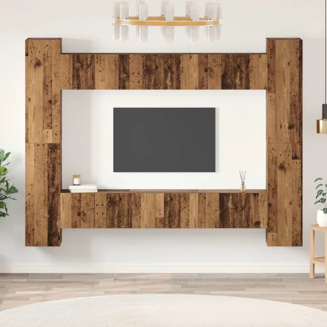 vidaXL Tv-meubelset 10 st 30,5 x 30 x 90 cm Oud Hout Bruin