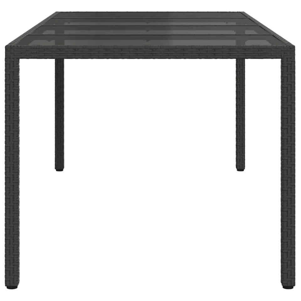 vidaXL Tuinstafel Zwart poly rattan, foto 4