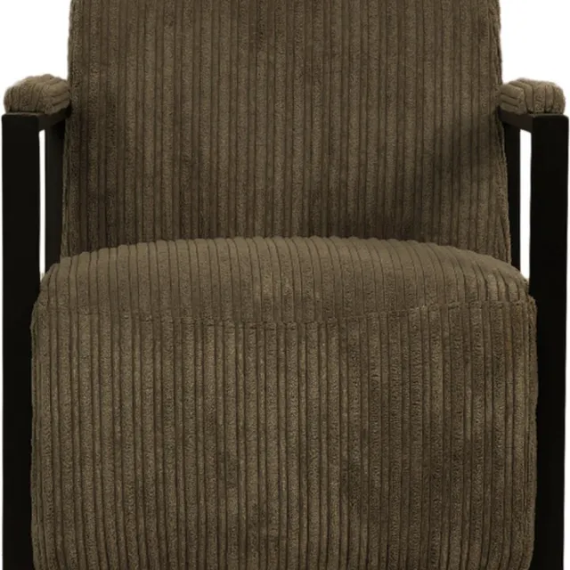 Bolt Edge Luxe Fauteuil - Bruin - Loungestoel met hoofdkussen - Modern ontwerp