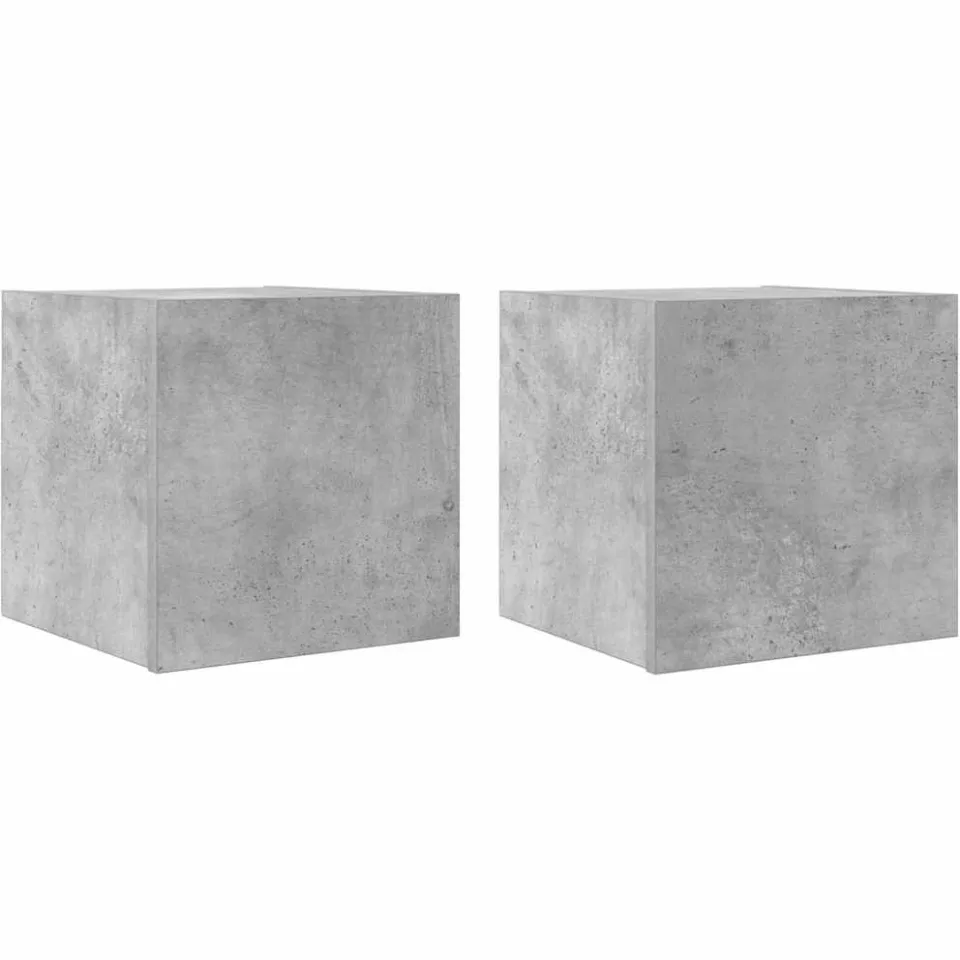 vidaXL Tv-wandmeubelen 2 st 30,5x30x30 cm betongrijs