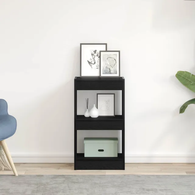 vidaXL Boekenkast 2-laags 40 x 30 x 71,5 cm Bewerkt hout Zwart Eiken, foto 2